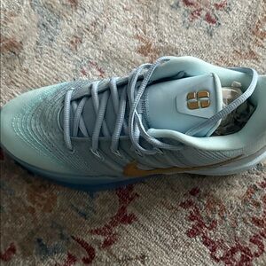 Nike Sabrina 3 Sky Blue and Gold Athletic Shoes